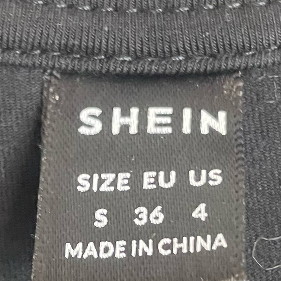 SXY Classic Black Thigh Slit Bodycon Dress Size S - Picture 3 of 4